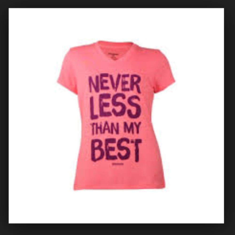 Reebok Girls V Neck Graphic Athletic T Shirt G48